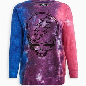 Torrid Grateful Dead Licenced Tunic Sweatshirt Cozy Fleece Tie Dye Women 3 PLUS
